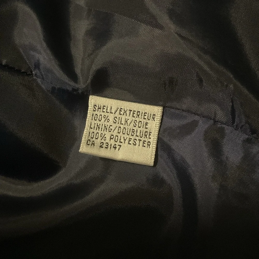 Talbots Pure Silk Dark Blue Silk‎ Blazer - Picture 9 of 11